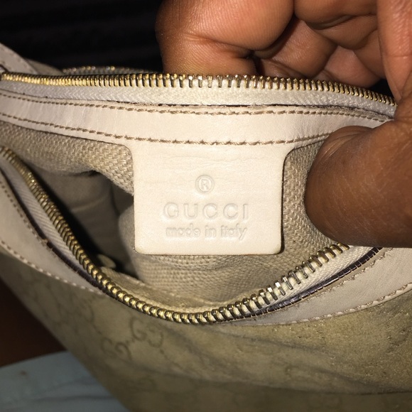 GUCCI SUEDE GG MONOGRAM MEDIUM BAG RARE CLUTCH BAG - Picture 7 of 12